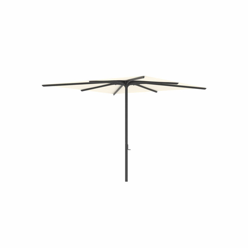 Royal Botania Aluminium stokparasols 275x275cm / Gepoedercoat aluminium antraciet / Ecru Royal Botania Parasol Bloom 275x275 cm