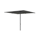 Royal Botania Aluminium stokparasols 275x275cm / Gepoedercoat aluminium antraciet / Zwart Royal Botania Parasol Bloom 275x275 cm