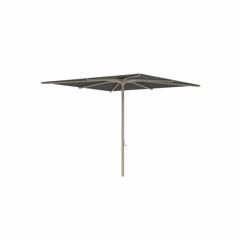 Royal Botania Aluminium stokparasols 275x275cm / Gepoedercoat aluminium sand / Zwart Royal Botania Parasol Bloom 275x275 cm