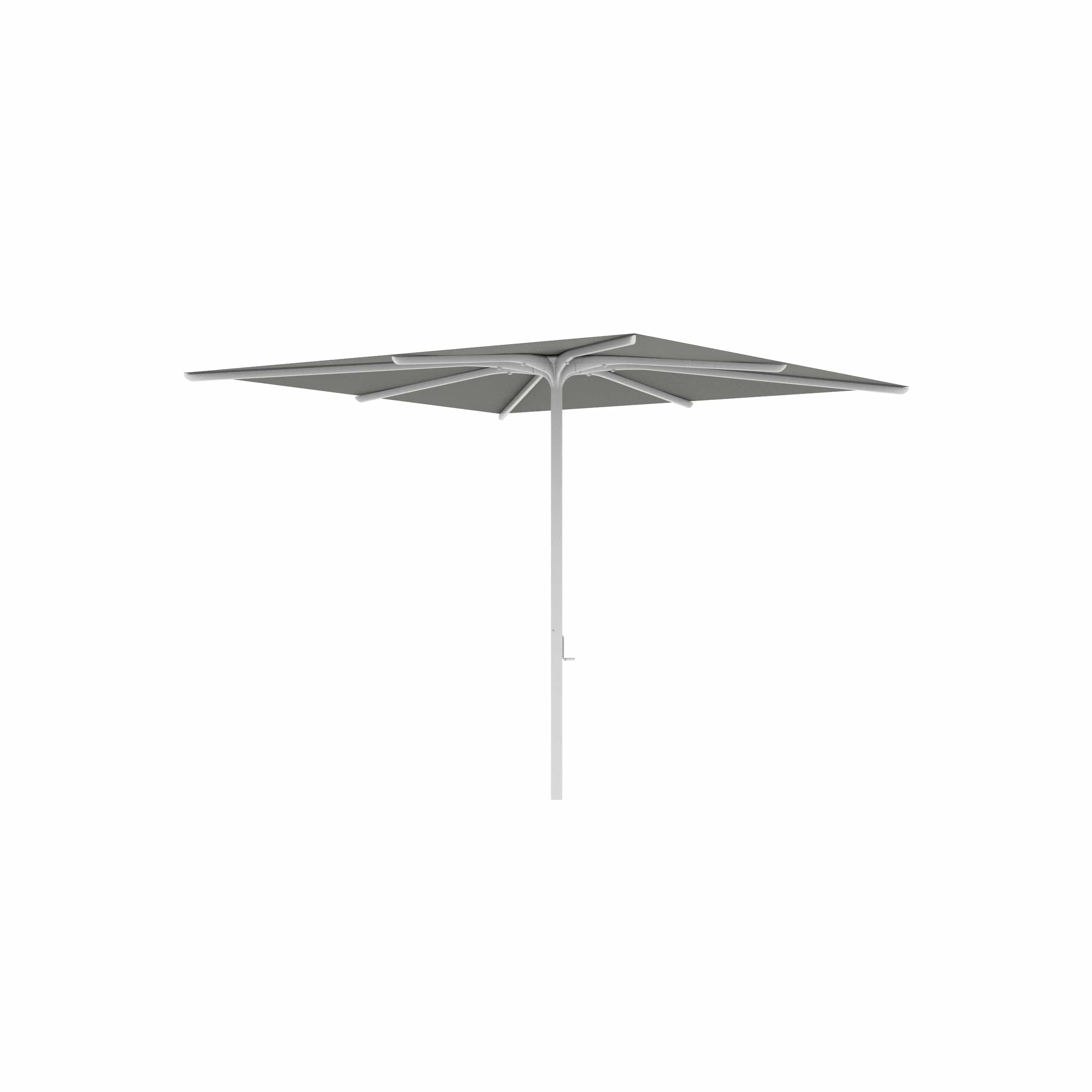 Royal Botania Aluminium stokparasols 275x275cm / Gepoedercoat aluminium wit / Rock Royal Botania Parasol Bloom 275x275 cm
