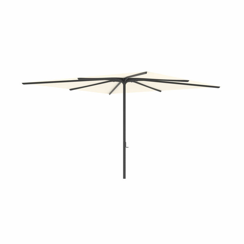 Royal Botania Aluminium stokparasols 340x340cm / Gepoedercoat aluminium antraciet / Ecru Royal Botania Parasol Bloom 275x275 cm