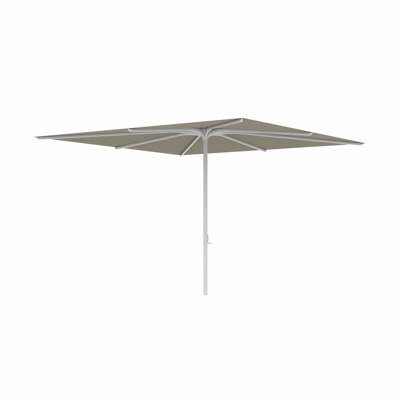 Royal Botania Aluminium stokparasols 340x340cm / Gepoedercoat aluminium wit / Capppuccino Royal Botania Parasol Bloom 275x275 cm