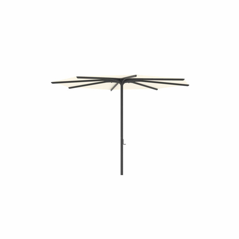 Royal Botania Aluminium stokparasols ø330cm / Gepoedercoat aluminium antraciet / Ecru Royal Botania Parasol Bloom 275x275 cm