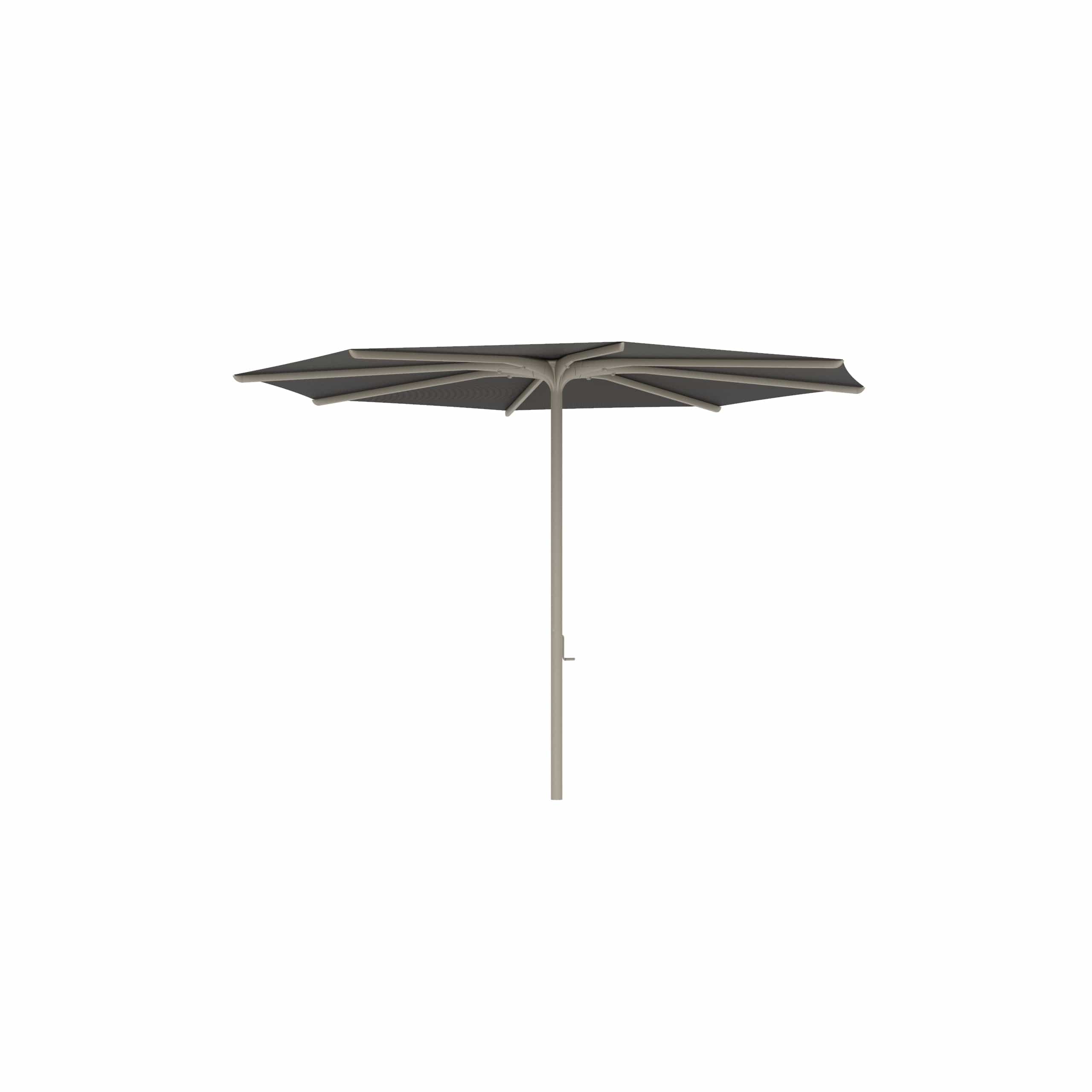 Royal Botania Aluminium stokparasols ø330cm / Gepoedercoat aluminium sand / Zwart Royal Botania Parasol Bloom 275x275 cm