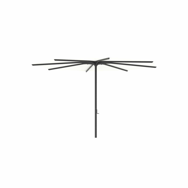 Royal Botania Aluminium stokparasols ø380cm / Gepoedercoat aluminium antraciet / Wit Royal Botania Parasol Bloom 275x275 cm