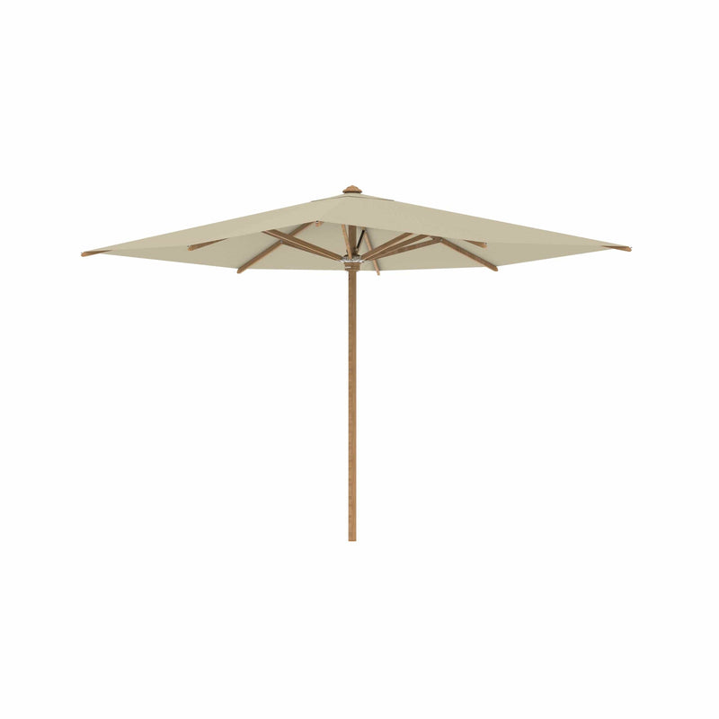 Royal Botania Houtstok parasols 300 x 300 cm / Mocca Royal Botania Shady, teakhouten stokparasol verkrijgbaar in diverse afmetingen en kleuren.