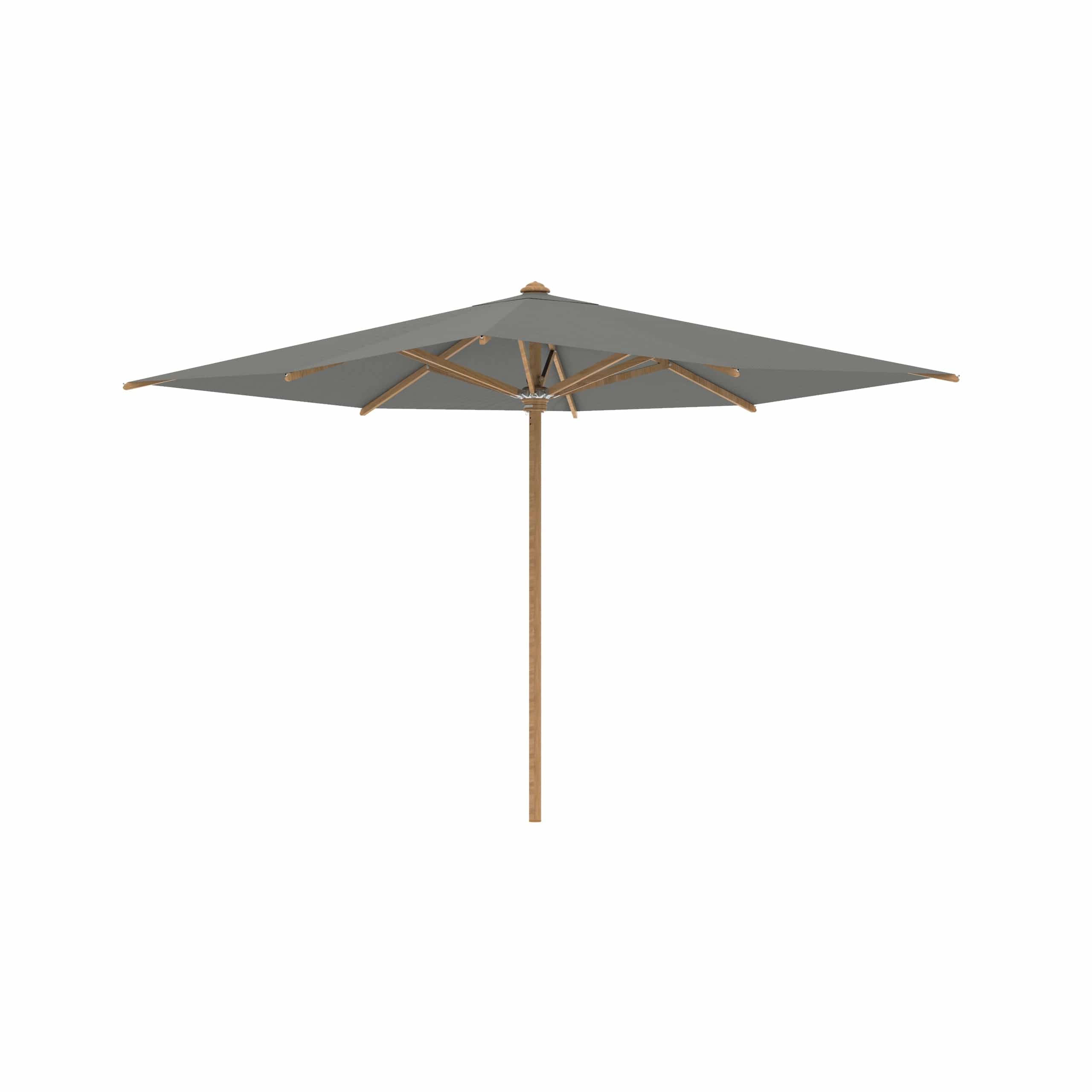 Royal Botania Houtstok parasols 300 x 300 cm / Rock Royal Botania Shady, teakhouten stokparasol verkrijgbaar in diverse afmetingen en kleuren.