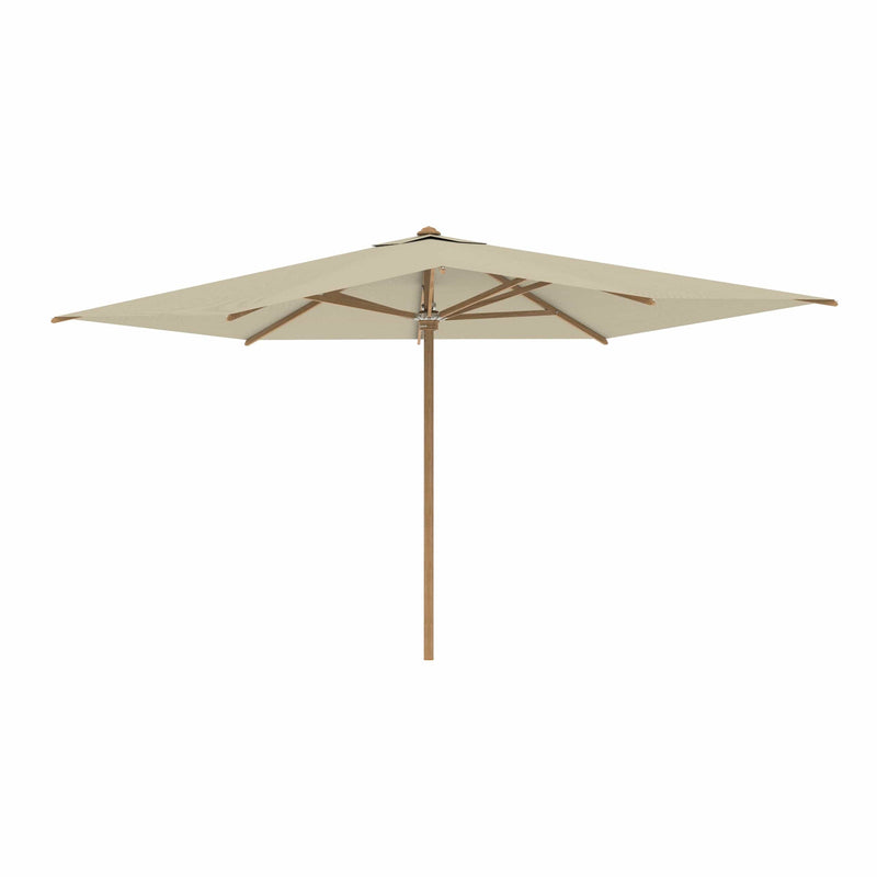 Royal Botania Houtstok parasols 300 x 400 cm / Mocca Royal Botania Shady, teakhouten stokparasol verkrijgbaar in diverse afmetingen en kleuren.