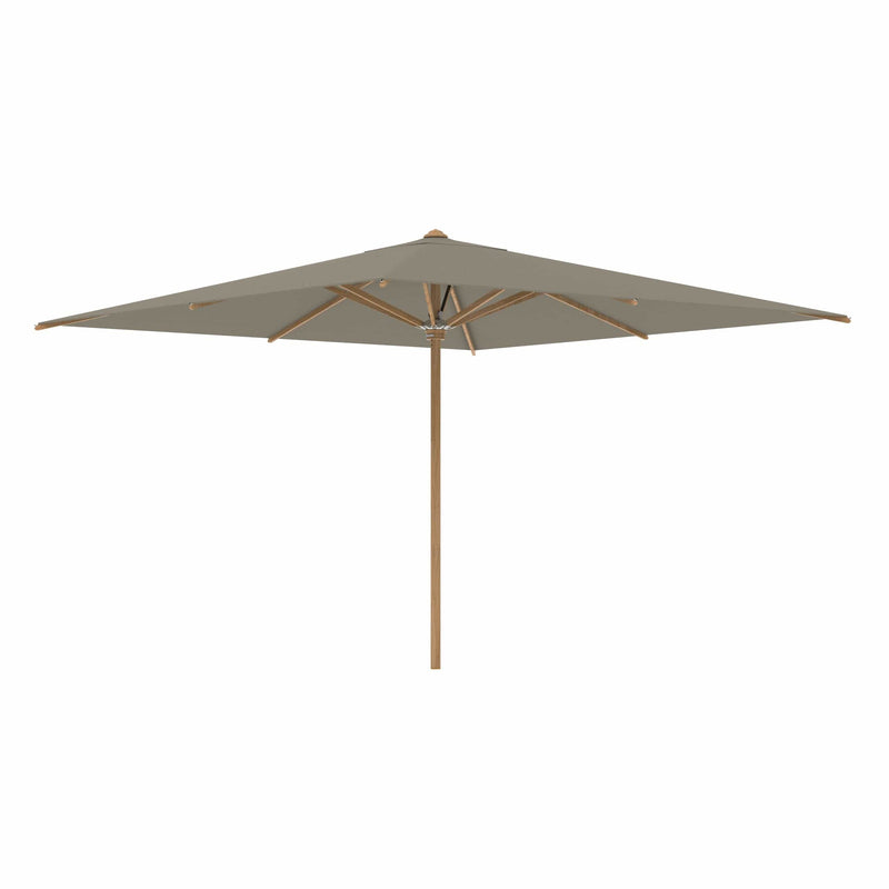 Royal Botania Houtstok parasols 350 x 350 cm / Cappucino Royal Botania Shady, teakhouten stokparasol verkrijgbaar in diverse afmetingen en kleuren.