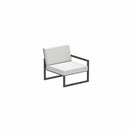 Royal Botania Lounge modulair Antraciet gepoedercoat aluminium / Zwart / Stof categorie B Royal Botania Ninix Lounge modulaire module met armleuning links, verkrijgbaar in verschillende kleuren frame's en stofferingen