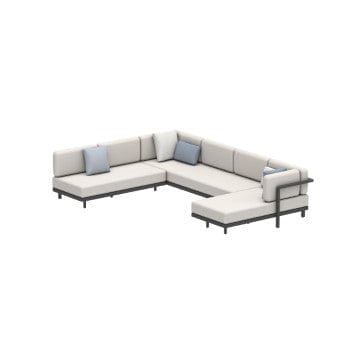 Royal Botania Lounge modulair Antraciet / Kussen set categorie A Royal Botania Alura lounge set 12. Verkrijgbaar in meerdere kleuren frame's en stofferingen.