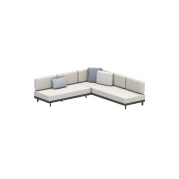 Royal Botania Lounge modulair Antraciet / kussen set categorie A Royal Botania Alura lounge set 3. Verkrijgbaar in meerdere kleuren frame's en stofferingen.