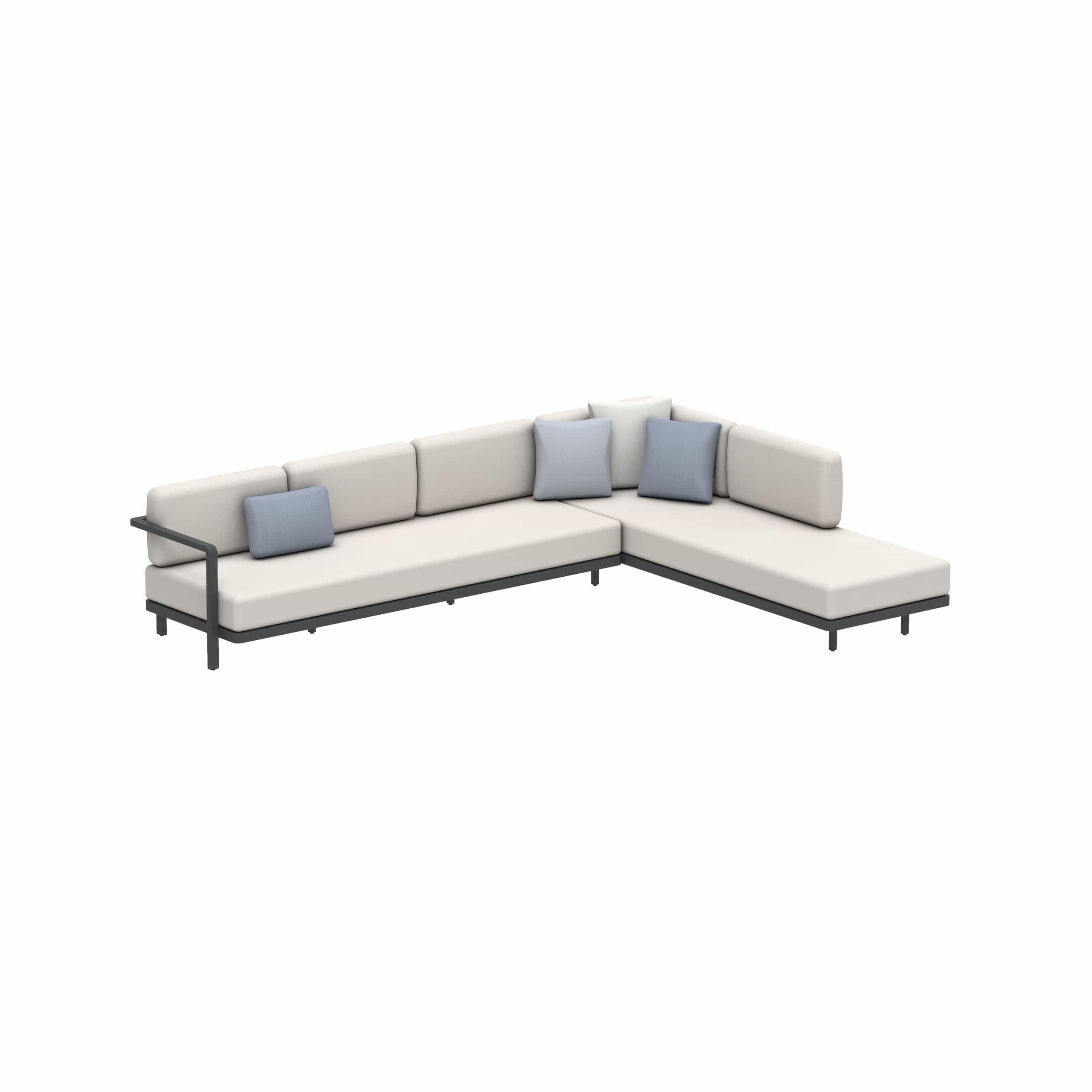 Royal Botania Lounge modulair Antraciet / Kussen set categorie A Royal Botania Alura lounge set 7 A/7 B, Verkrijgbaar in meerdere kleuren frame's en stofferingen.