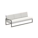 Royal Botania Lounge modulair Brons gepoedercoat aluminium / Graphite / Stof categorie A Royal Botania Ninix Lounge modulaire driezitsbank met armleuning rechts , verkrijgbaar in verschillende kleuren frame's en stofferingen