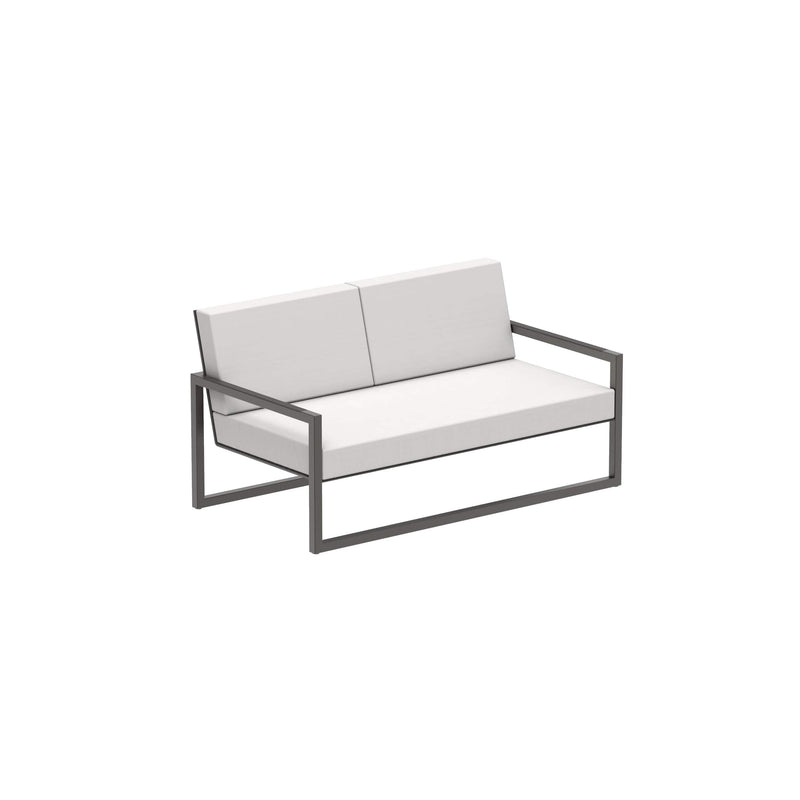 Royal Botania Lounge modulair Brons gepoedercoat aluminium / Graphite / Stof categorie B Royal Botania Ninix Lounge twee zitsbank, verkrijgbaar in verschillende kleuren frame's en stofferingen