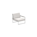 Royal Botania Lounge modulair Electro Polished RVS / Cappucino / Stof categorie A Royal Botania Ninix Lounge modulaire module met armleuning links, verkrijgbaar in verschillende kleuren frame's en stofferingen