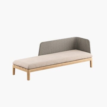 Royal Botania Lounge modulair Linker module Royal Botania Calypso chaise longue met Kris Kross Fiber.