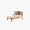 Royal Botania Lounge modulair Linker module Royal Botania Calypso chaise longue met verschillende kleuren stoffering.