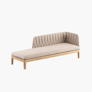 Royal Botania Lounge modulair Linker module Royal Botania Calypso chaise longue met verschillende kleuren stoffering.