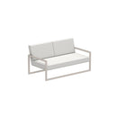 Royal Botania Lounge modulair Pebble gepoedercoat aluminium / Pearl Grey / Stof categorie A Royal Botania Ninix Lounge twee zitsbank, verkrijgbaar in verschillende kleuren frame's en stofferingen