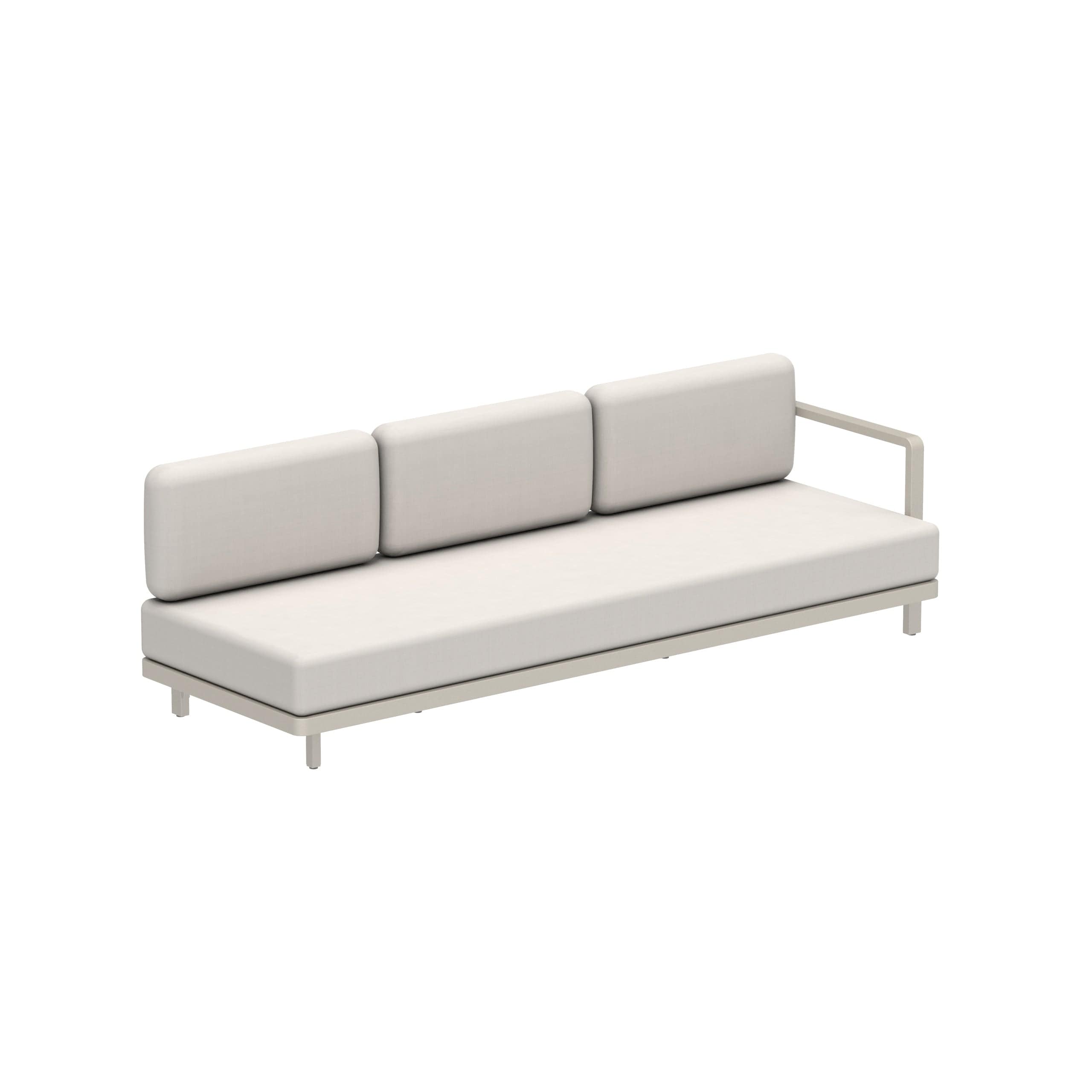 Royal Botania Lounge modulair Pebble / Kussen set categorie A Royal Botania Alura lounge driezits linker/rechter arm module. Verkrijgbaar in meerdere kleuren frame's en stofferingen.