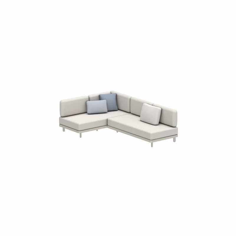 Royal Botania Lounge modulair Pebble / Kussen set categorie A Royal Botania Alura Lounge set 1 A/B.  Verkrijgbaar in meerdere kleuren frame's en stofferingen.