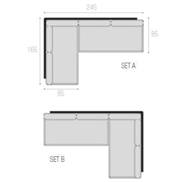 Royal Botania Lounge modulair Royal Botania Alura Lounge set 1 A/B.  Verkrijgbaar in meerdere kleuren frame's en stofferingen.