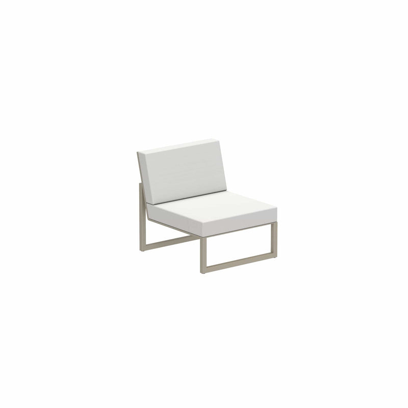 Royal Botania Lounge modulair Sand gepoedercoat aluminium / Pearl Grey / Stof categorie B Royal Botania Ninix Lounge module, verkrijgbaar in verschillende kleuren frame's en stofferingen