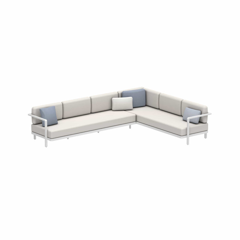 Royal Botania Lounge modulair Wit / kussen set categorie B Royal Botania Alura lounge set 8. Verkrijgbaar in meerdere kleuren frame's en stofferingen.