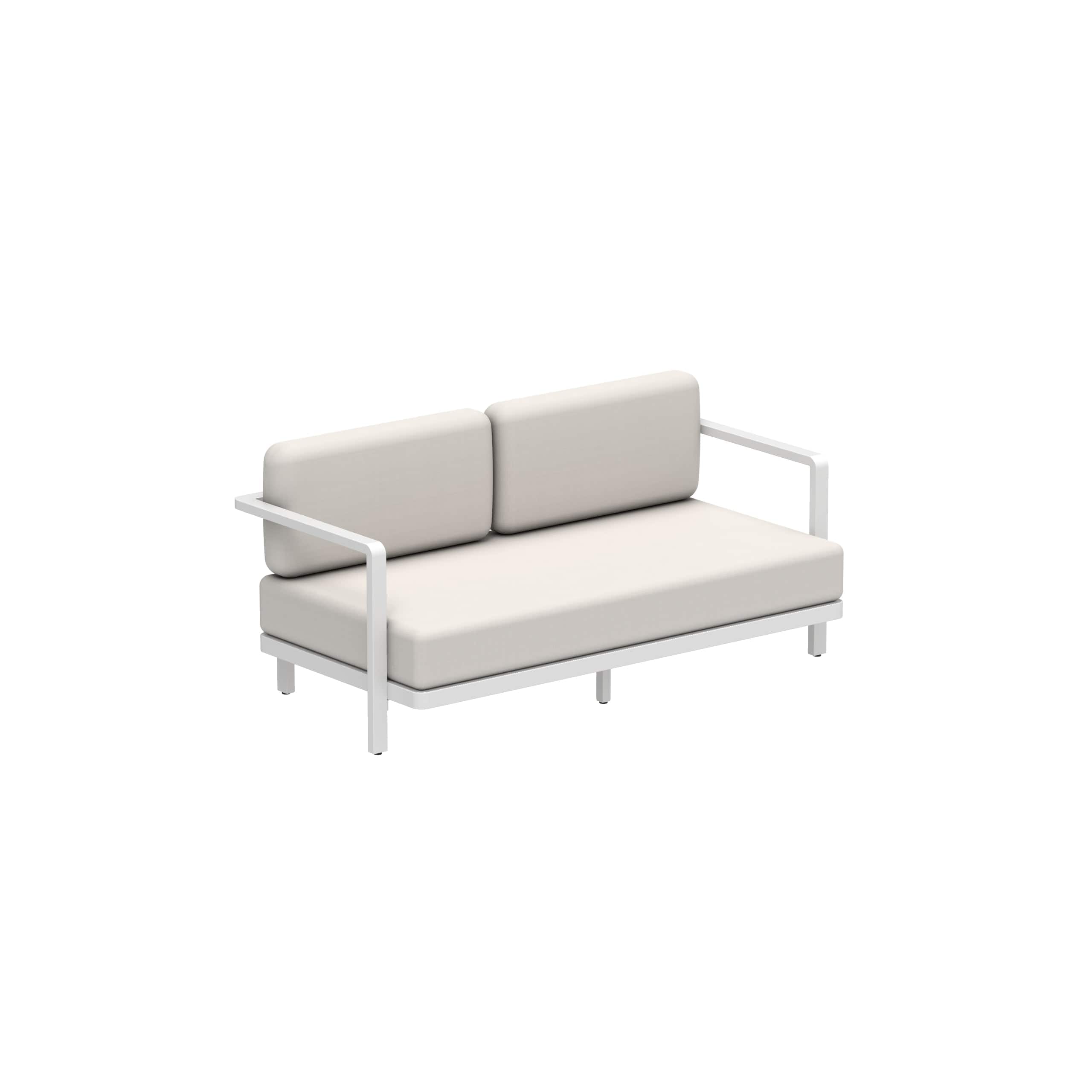 Royal Botania Lounge modulair Wit / kussen set categorie C Royal Botania Alura lounge tweezits bank. Verkrijgbaar in meerdere kleuren frame's en stofferingen.