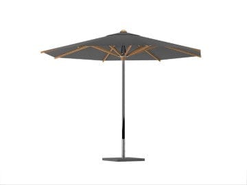 Royal Botania RVS stokparasols ø 350 cm / RVS Electro Polished / Fondant Royal Botania Shady, RVS stokparasol met teakhouten baleinen verkrijgbaar in diverse afmetingen en kleuren.