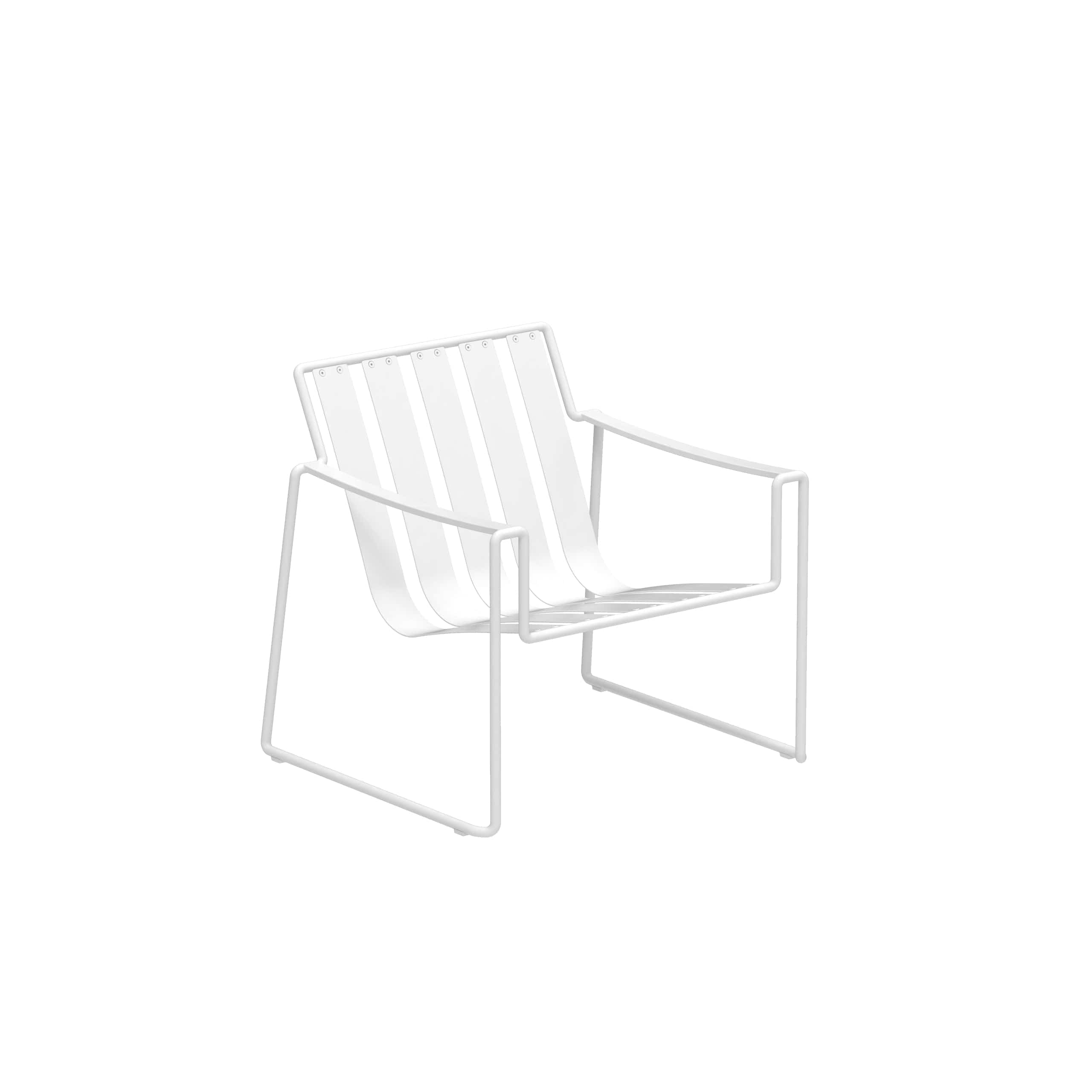 Royal Botania Stoel Wit Royal Botania Strappy lounge stoel. Leverbaar in verschillende kleuren frames en stofferingen.