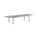 Royal Botania Tafel Geborsteld RVS / Ceramic pearl grey Royal Botania Taboela Tafel uitschuifbaar 340x100x75. Leverbaar in diverse kleuren en verschillende tafelbladen mogelijk