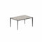 Royal Botania Tafel Gepoedercoat aluminium Antraciet / Cemento Luminoso Royal Botania U-nite Tafel 100x150x75cm. Diverse kleuren frames en tafelbladen mogelijk.