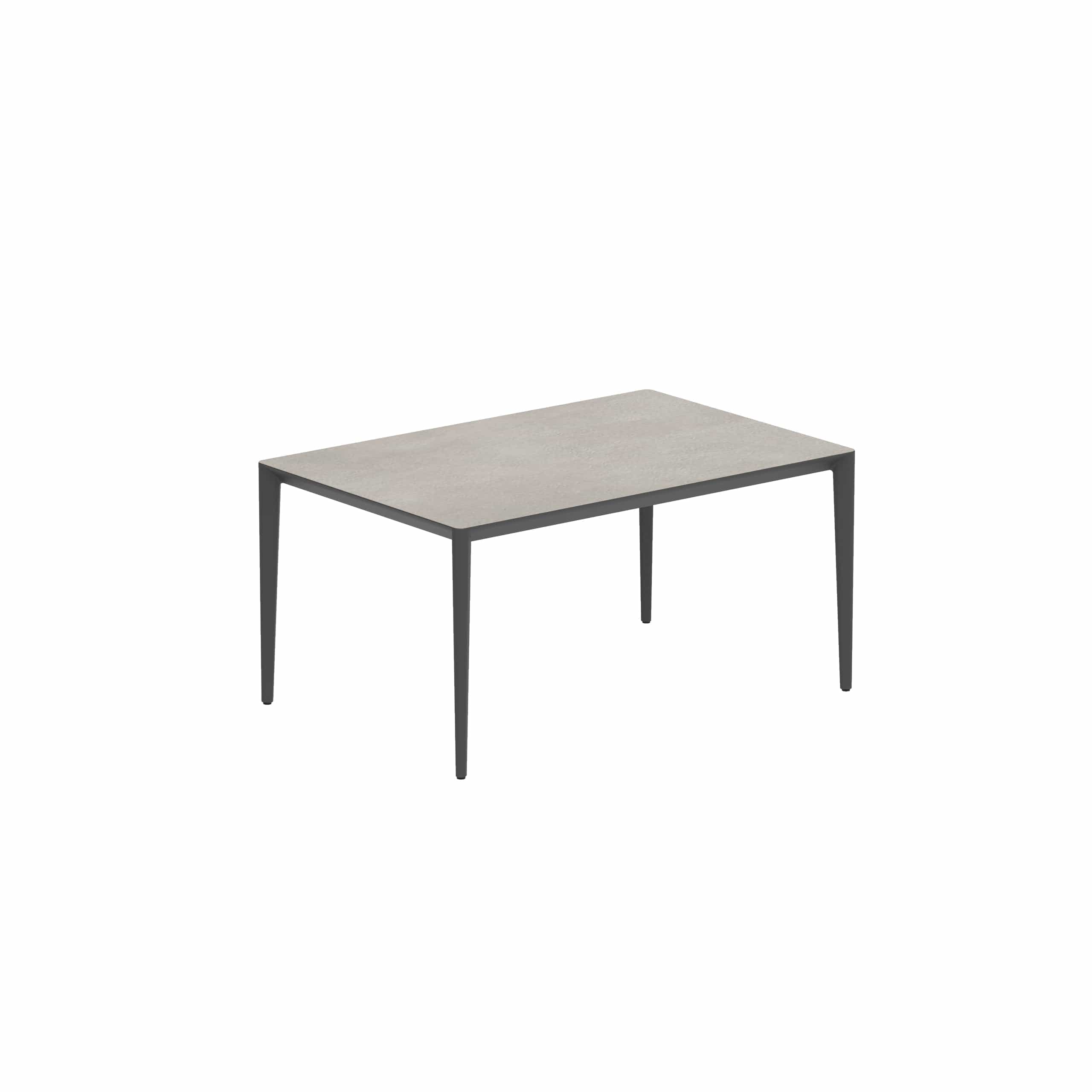 Royal Botania Tafel Gepoedercoat aluminium Antraciet / Cemento Luminoso Royal Botania U-nite Tafel 220x100x75cm. Diverse kleuren frames en tafelbladen mogelijk.