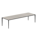 Royal Botania Tafel Gepoedercoat aluminium Antraciet / Cemento Luminoso Royal Botania U-nite Tafel 300x100x75cm. Diverse kleuren frames en tafelbladen mogelijk.