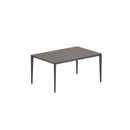 Royal Botania Tafel Gepoedercoat aluminium Antraciet / Terra Marrone Royal Botania U-nite Tafel 100x150x75cm. Diverse kleuren frames en tafelbladen mogelijk.