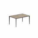 Royal Botania Tafel Gepoedercoat aluminium Antraciet / Terra Sabbia Royal Botania U-nite Tafel 100x150x75cm. Diverse kleuren frames en tafelbladen mogelijk.