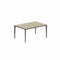 Royal Botania Tafel Gepoedercoat aluminium Antraciet / Travertino Royal Botania U-nite Tafel 100x150x75cm. Diverse kleuren frames en tafelbladen mogelijk.