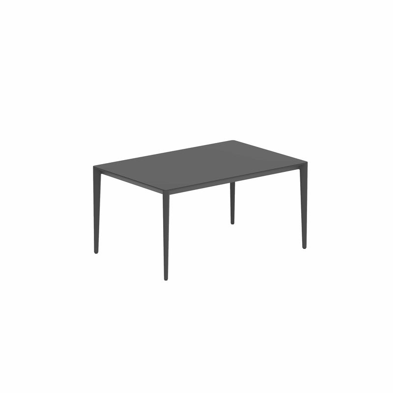 Royal Botania Tafel Gepoedercoat aluminium Antraciet / Zwart Royal Botania U-nite Tafel 100x150x75cm. Diverse kleuren frames en tafelbladen mogelijk.