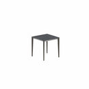 Royal Botania Tafel Gepoedercoat aluminium Brons / Nero Marquina Royal Botania U-nite Tafel 75x75x75cm. Diverse kleuren frames en tafelbladen mogelijk.