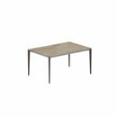 Royal Botania Tafel Gepoedercoat aluminium Brons / Terra Sabbia Royal Botania U-nite Tafel 100x150x75cm. Diverse kleuren frames en tafelbladen mogelijk.