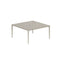 Royal Botania Tafel Gepoedercoat aluminium Pebble / Ceppo Dolomitico Royal Botania U-nite Tafel  150x150x75cm. Diverse kleuren frames en tafelbladen mogelijk.