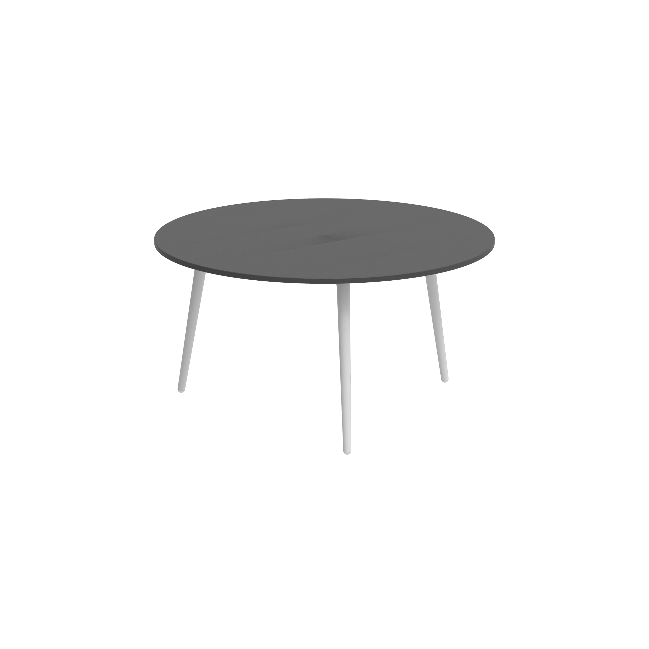 Royal Botania Tafel Gepoedercoat aluminium Pebble / Ceramic Wit Royal Botania Styletto Salontafel ø75 cm. Diverse kleuren frames en tafelbladen mogelijk.
