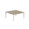 Royal Botania Tafel Gepoedercoat aluminium Pebble / Terra Sabbia Royal Botania U-nite Tafel  150x150x75cm. Diverse kleuren frames en tafelbladen mogelijk.