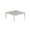 Royal Botania Tafel Gepoedercoat aluminium Sand / Cemento Luminoso Royal Botania U-nite Tafel  150x150x75cm. Diverse kleuren frames en tafelbladen mogelijk.