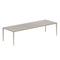 Royal Botania Tafel Gepoedercoat aluminium Sand / Cemento Luminoso Royal Botania U-nite Tafel 300x100x75cm. Diverse kleuren frames en tafelbladen mogelijk.