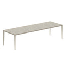 Royal Botania Tafel Gepoedercoat aluminium Sand / Ceppo Dolomitico Royal Botania U-nite Tafel 300x100x75cm. Diverse kleuren frames en tafelbladen mogelijk.