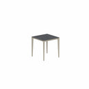 Royal Botania Tafel Gepoedercoat aluminium Sand / Nero Marquina Royal Botania U-nite Tafel 75x75x75cm. Diverse kleuren frames en tafelbladen mogelijk.