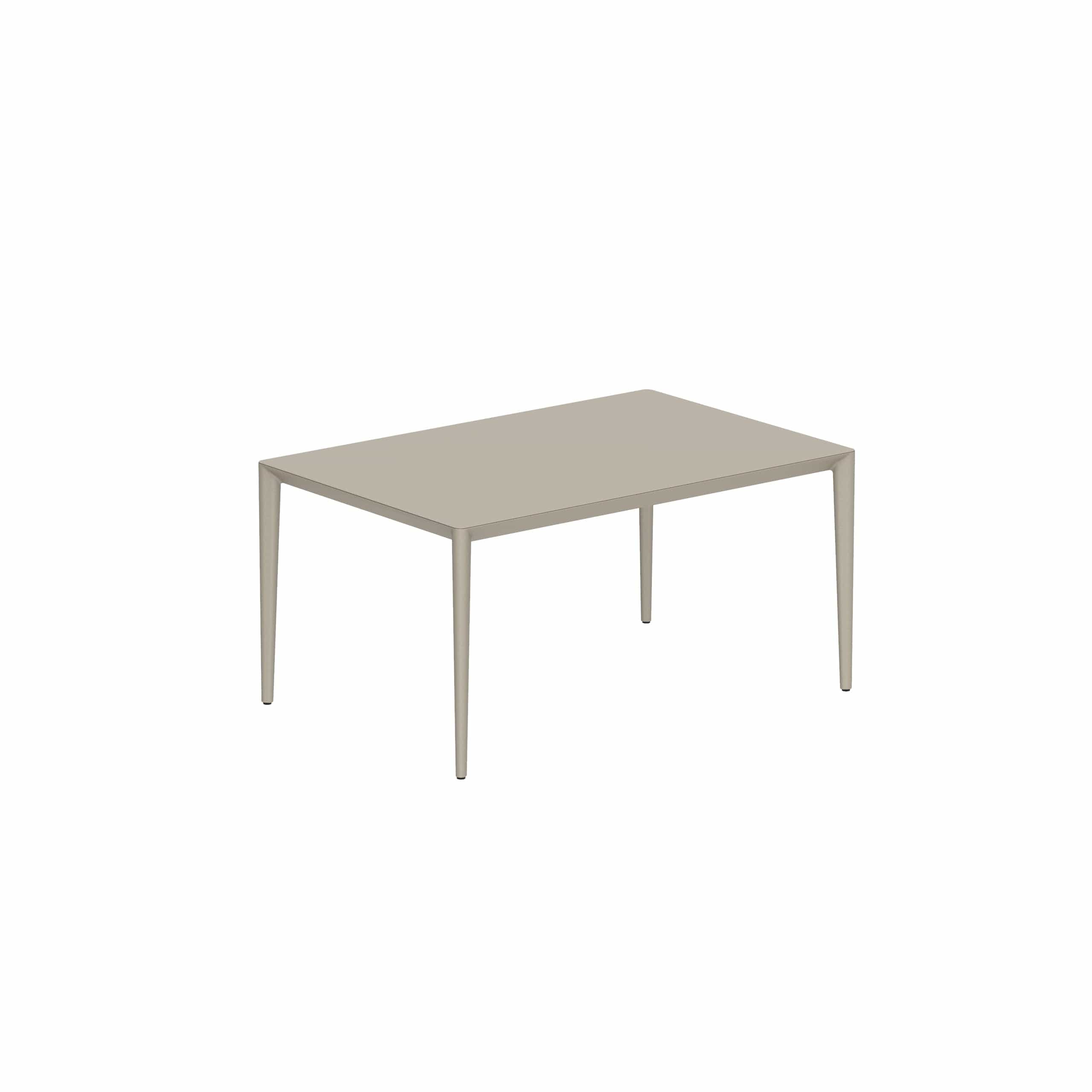 Royal Botania Tafel Gepoedercoat aluminium Sand / Pearl Grey Royal Botania U-nite Tafel 220x100x75cm. Diverse kleuren frames en tafelbladen mogelijk.